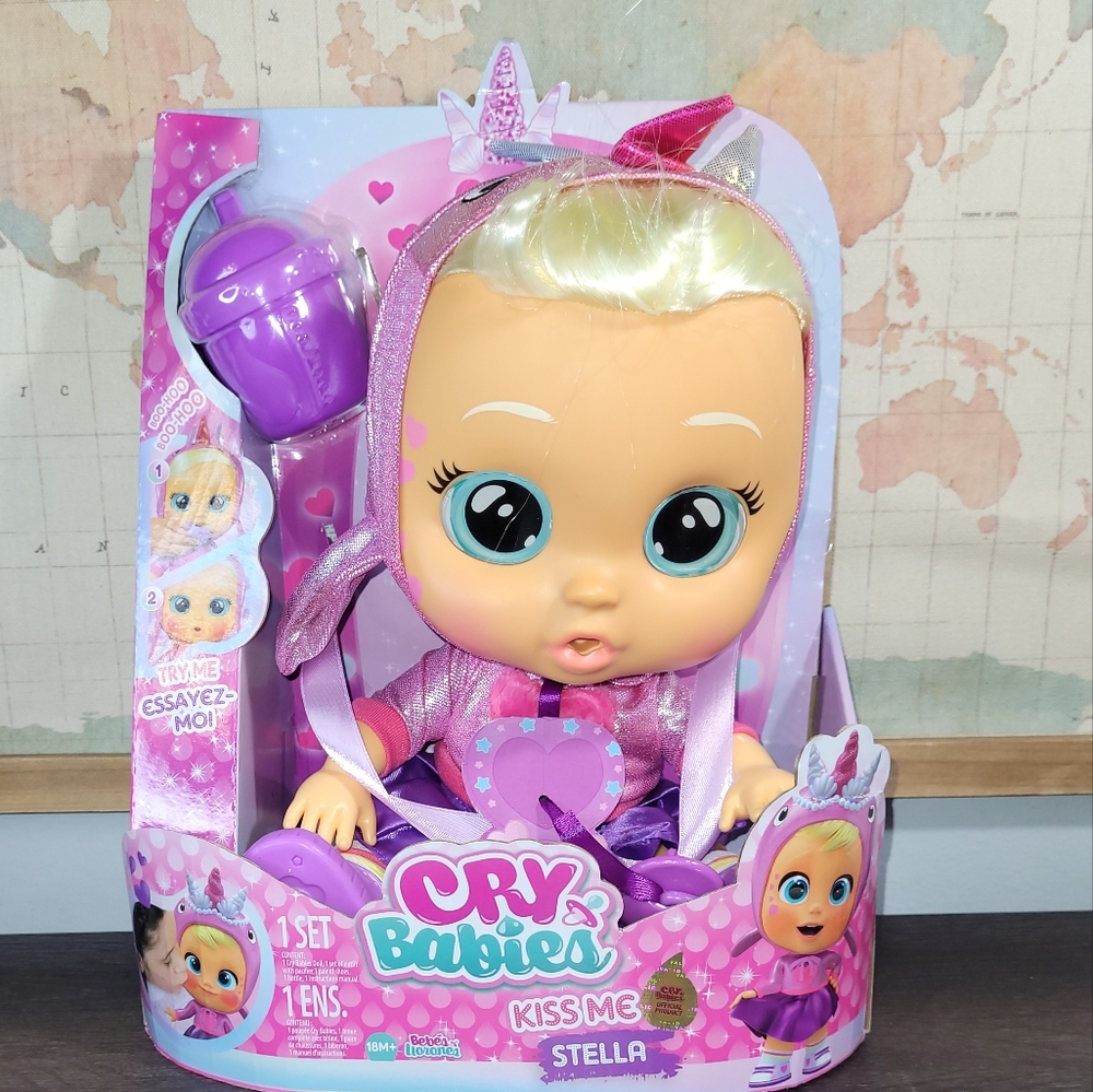 BRAND NEW Baby Doll Kiss Me Stella Cry Babies